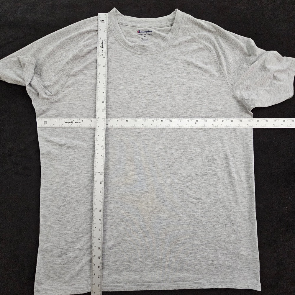 Champion Authentic Athleticwear Gray Short Sleeve Performance T-Shirt Men's XL - Picture 7 of 9